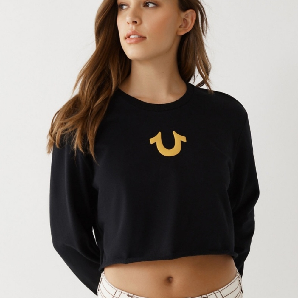 NEW True Religion Crop Sweatshirt, Size Small